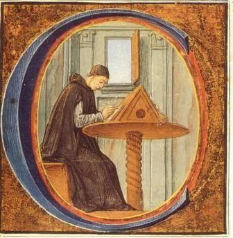 FOTOMonje en su tiempo de lectio divina