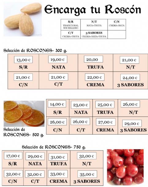 FOTOListado para todos los gustos y sus precios